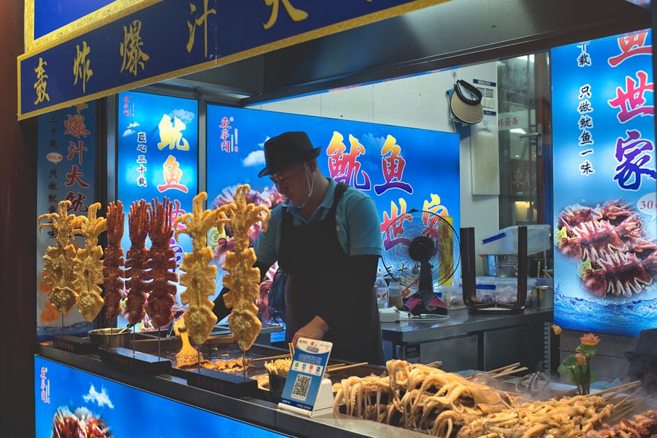 Beijing street food at night