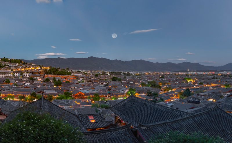 丽江古城夜景