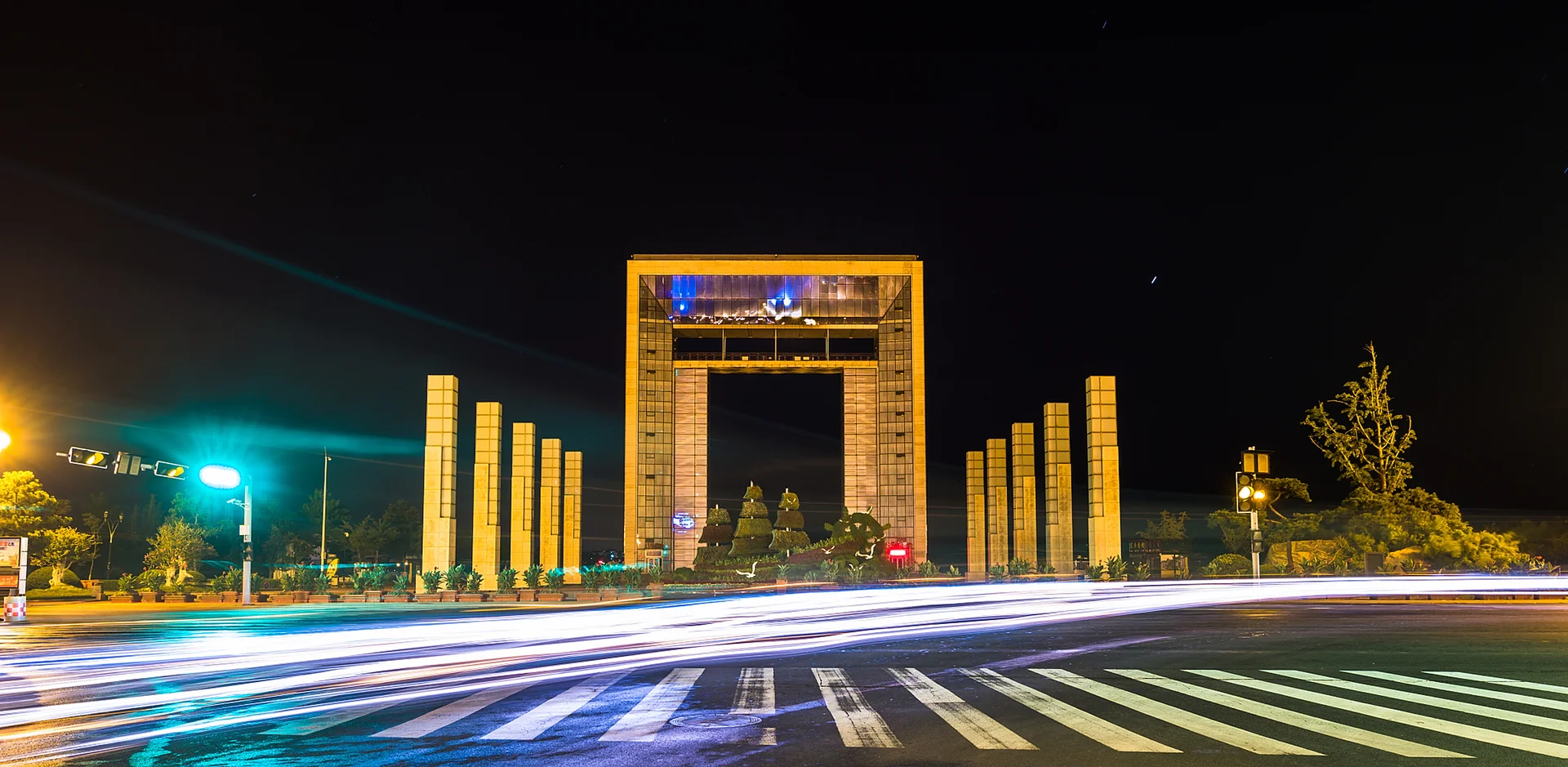 Weihai city skyline, China