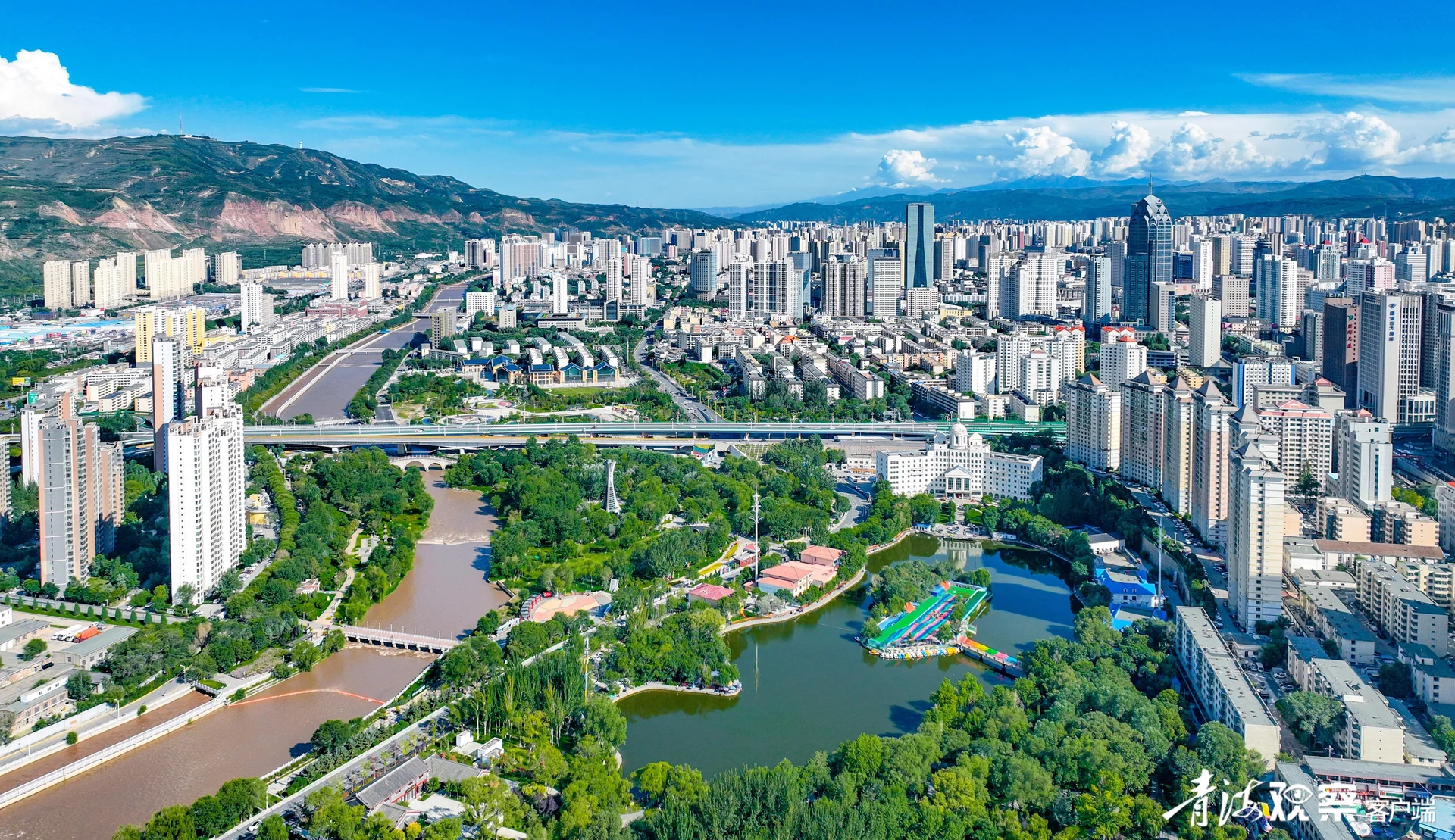 Xining city skyline, China