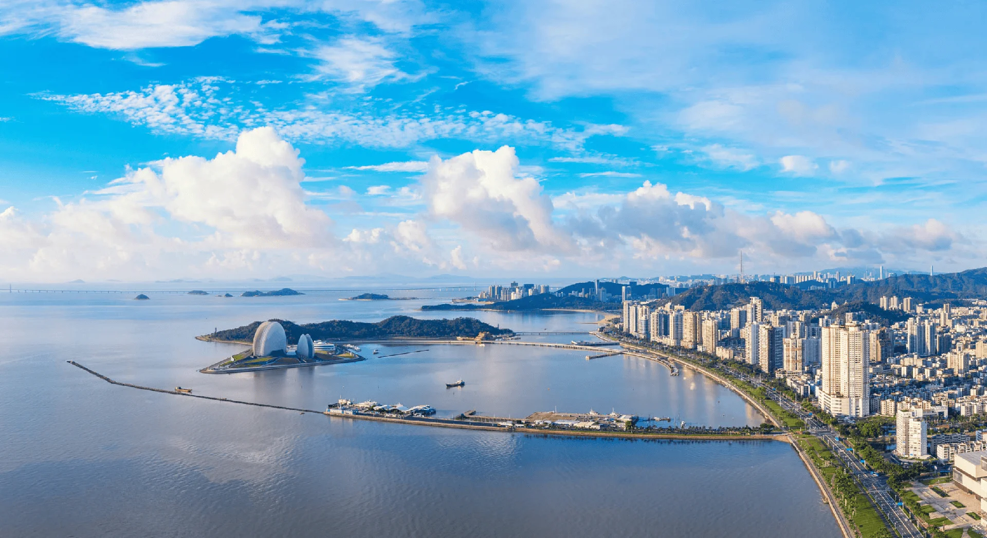 Zhuhai city skyline, China
